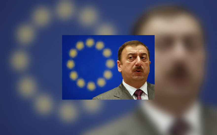 Azerbaidžano Prezidentas Ilham Alijev plenarinio posėdžio Europos Konsulate Strasbūre metu