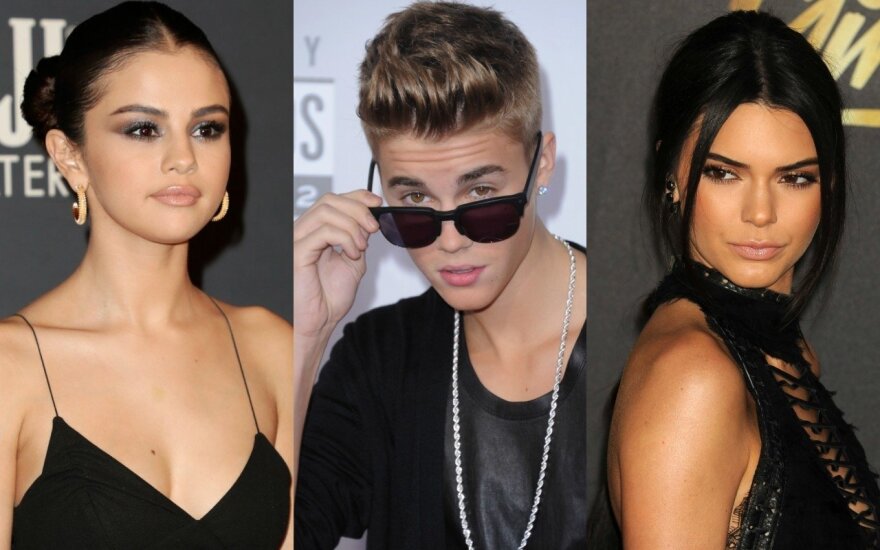 Selena Gomez, Justinas Bieberis ir Kendall Jenner