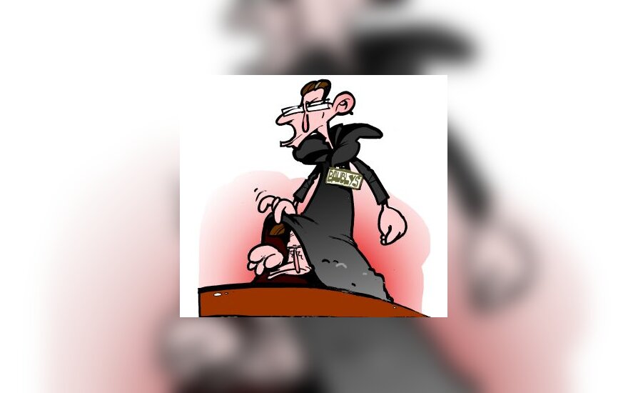 Prezidentą gina advokatai - karikatūra