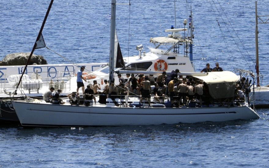 Migrantai šalia Graikijos krantų