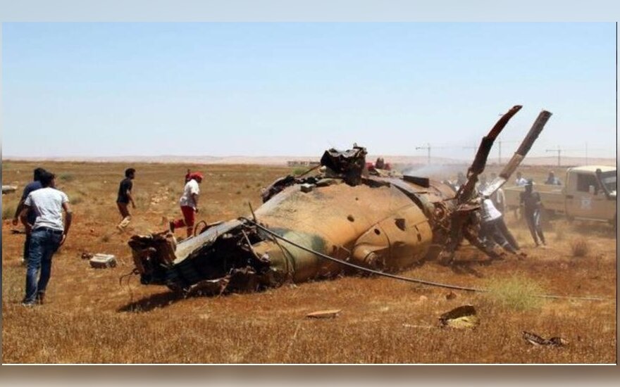Iš numušto Libijos vyriausybės sraigtasparnio ištraukta 18 žuvusiųjų