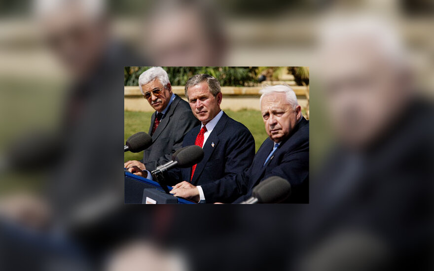 M. Abbas, G. W. Bush, A. Sharon