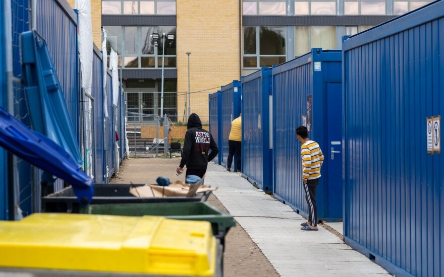 Migrantų stovyklą Medininkuose