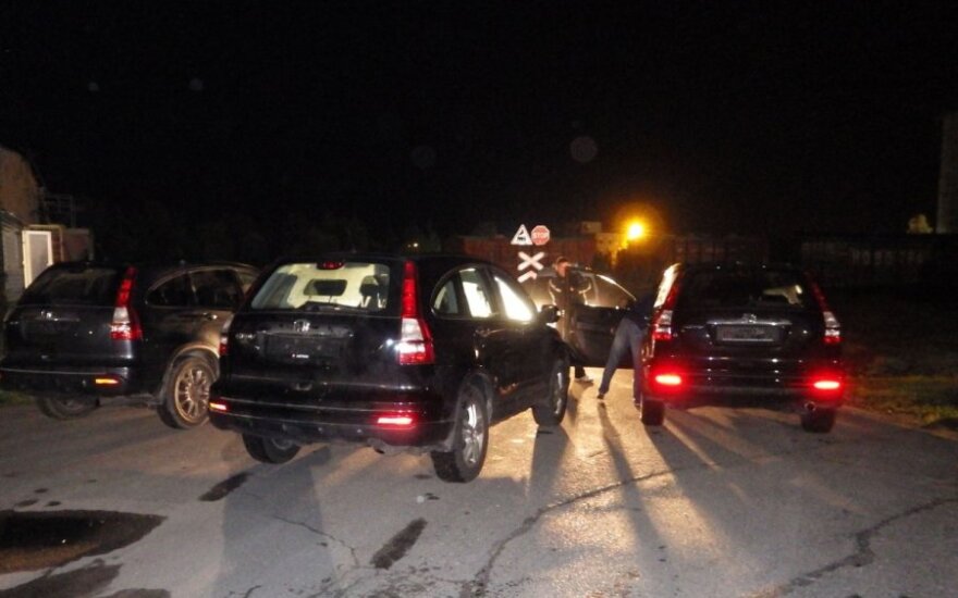 Kauno policija traukinyje aptiko tris vogtus „Honda CRV“