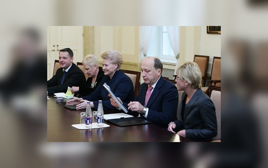D.Grybauskaitė ir valdančiosios koalicijos atstovai