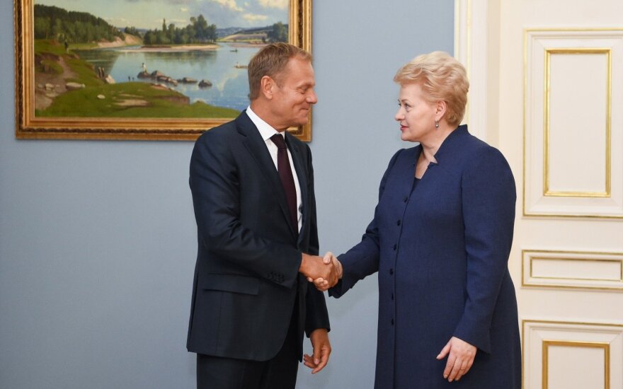 Dalia Grybauskaitė susitiko su Donaldu Tusku