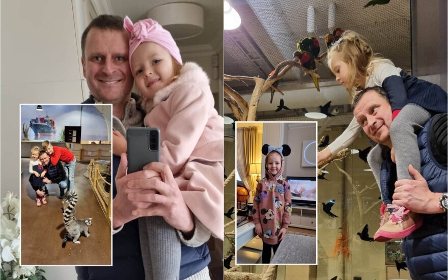 Danielius Bunkus su dukrele Nicole ir sūnumi Kristupu