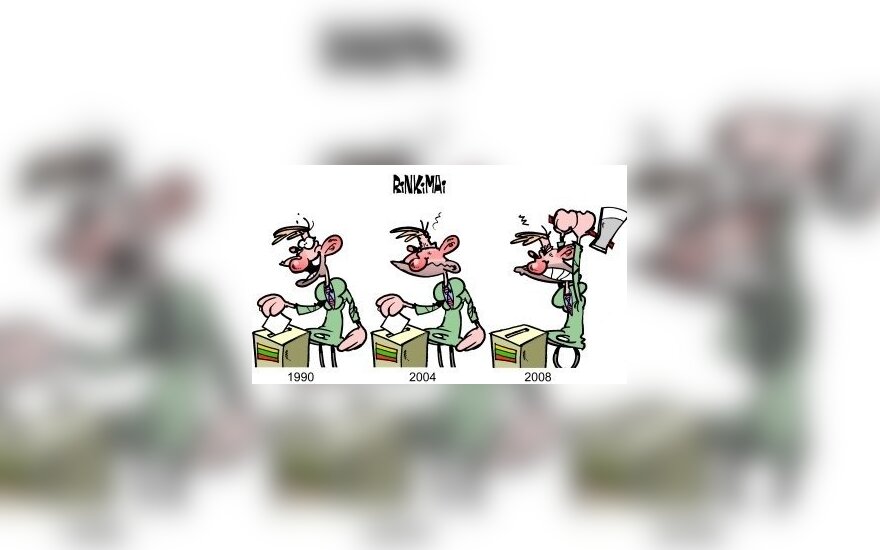 Rinkimai Lietuvoje - karikatūra