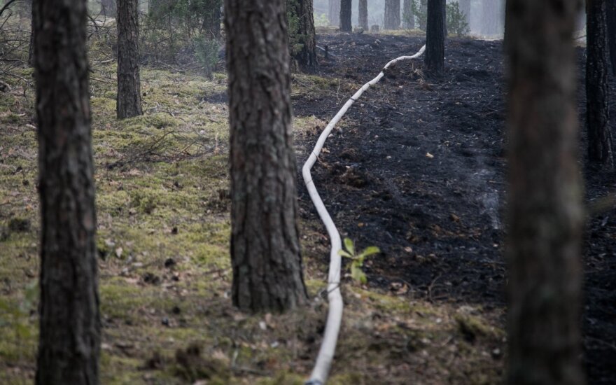 Dėl gaisrų dalyje Lietuvos pasiekta aukščiausio pavojaus padėtis: ši vieta jau raudonuoja