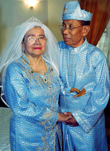 Malaizietis Kamarudinas Mohamadas ir jo žmona Khadijah Udin