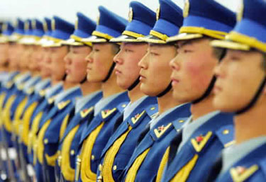Kinų garbės sargybiniai Pekine